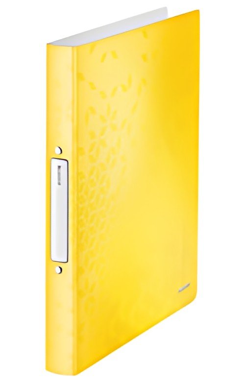 LEITZ Classeur à anneaux WOW, A4, PP, 2 anneaux, jaune