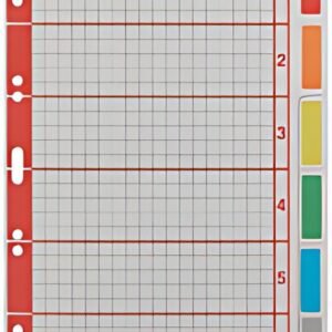 LEITZ Intercalaires en carton extra solide, en blanc, A5, 6