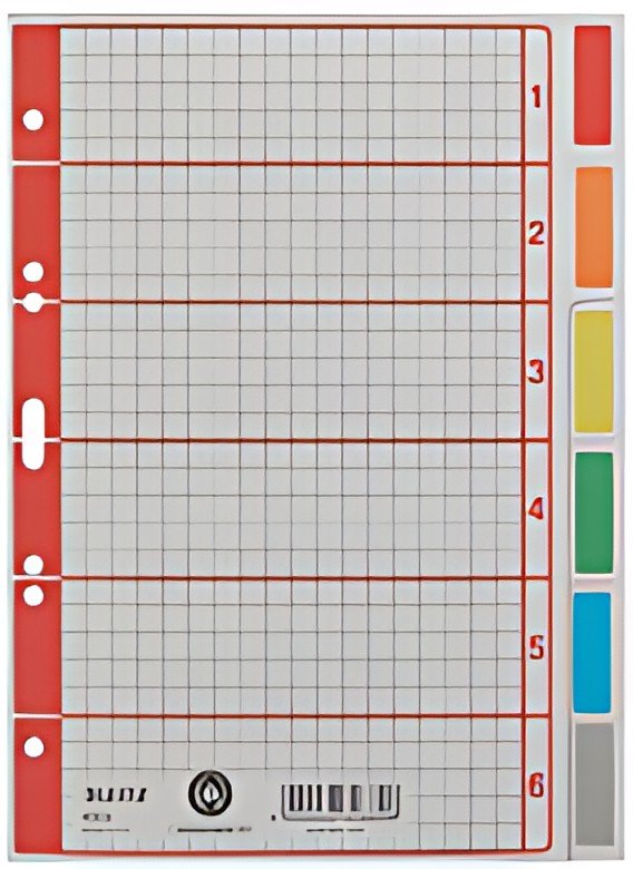 LEITZ Intercalaires en carton extra solide, en blanc, A5, 6