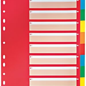 LEITZ Intercalaires en carton, blanc, A4, 10 touches,