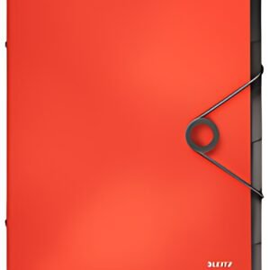 LEITZ Trieur Solid, A4, pp, 6 compartiments, rouge clair
