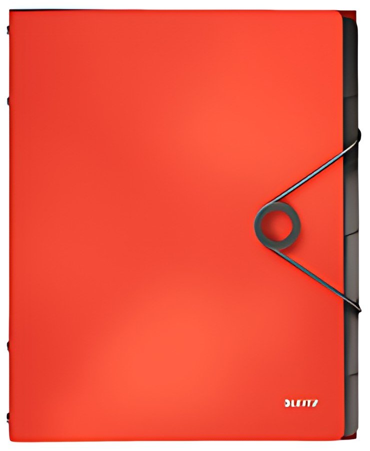 LEITZ Trieur Solid, A4, pp, 6 compartiments, rouge clair