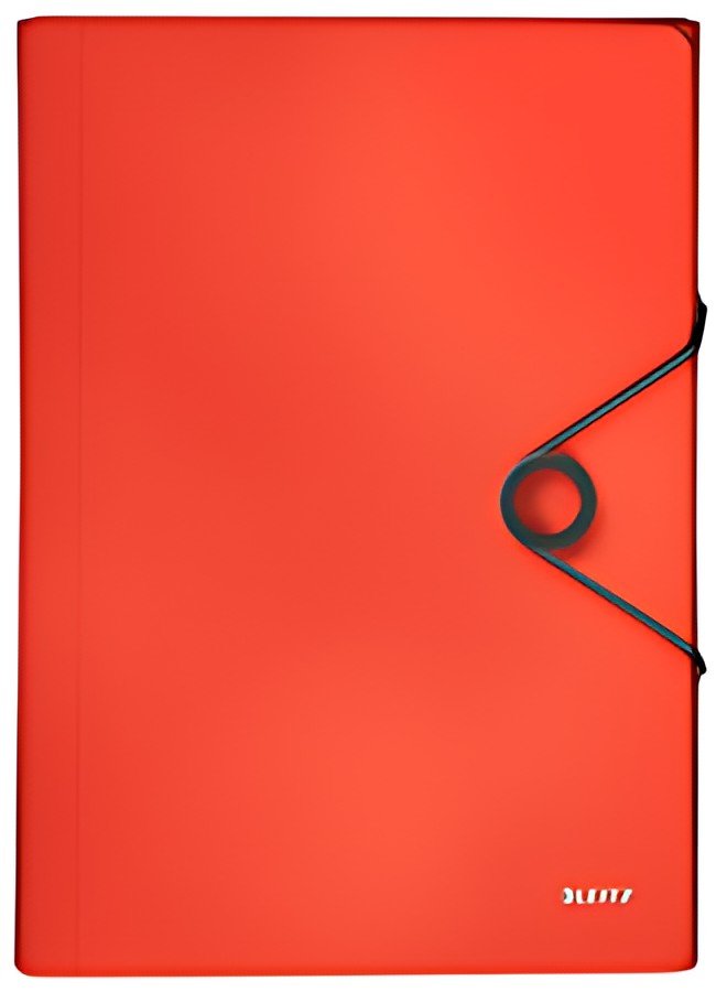 LEITZ Trieur ménager Solid, A4, PP, 6 compartiments, rouge