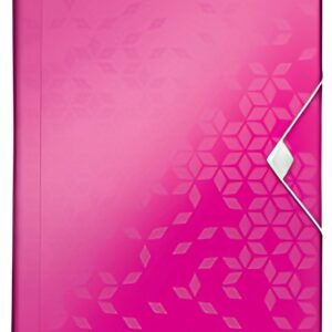 LEITZ Trieur ménager WOW, A4, PP, 6 compartiments, rose