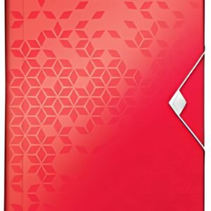 LEITZ Trieur ménager WOW, A4, PP, 6 compartiments, rouge