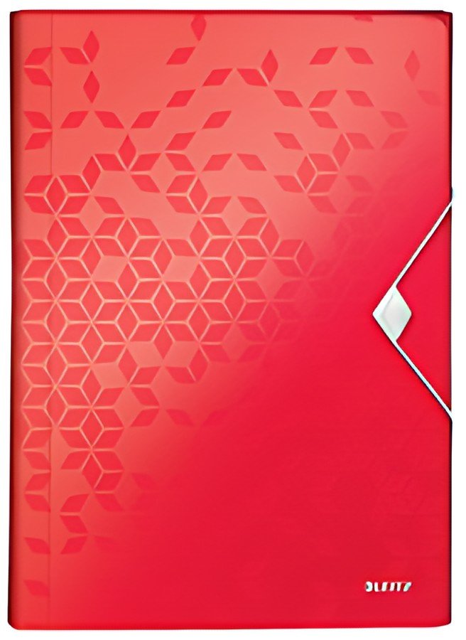 LEITZ Trieur ménager WOW, A4, PP, 6 compartiments, rouge