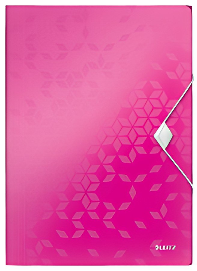 LEITZ Chemise à élastique WOW, A4, PP, rose métallisé