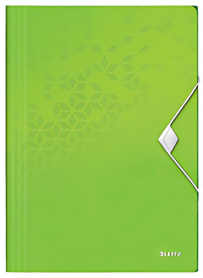 LEITZ Chemise à élastique WOW, A4, PP, vert métallisé
