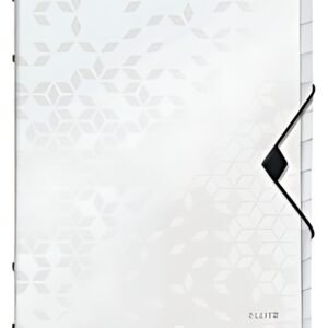 LEITZ Chemise de rangement WOW, A4, PP, blance métallisé