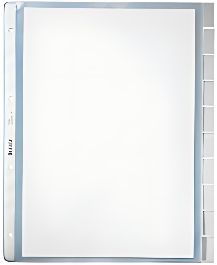 LEITZ Pochettes intercalaires, en blanc, A4, PP,10 touches