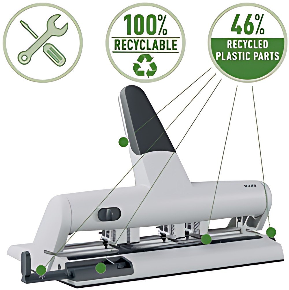 LEITZ Poincons pour perforateur polyvalent AKTO 5114, gris