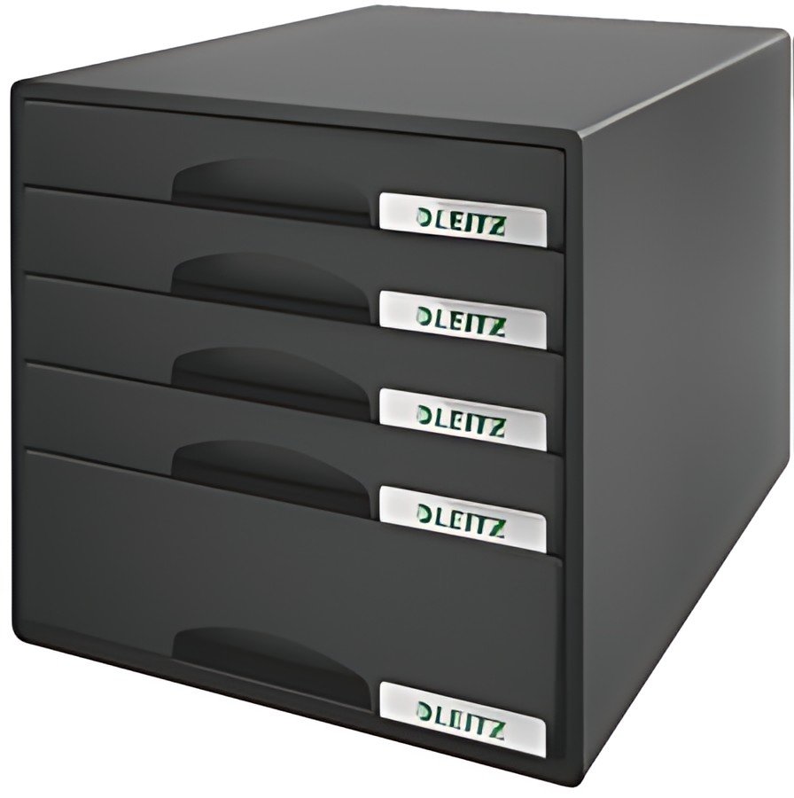 LEITZ Module de classement Plus, 5 tiroirs, noir