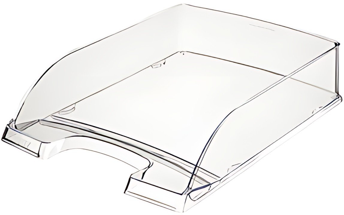 LEITZ Corbeille à courrier Plus transparent, A4, polystyrène