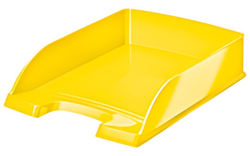 LEITZ Corbeille à courrier Plus WOW, A4, polystyrène, jaune