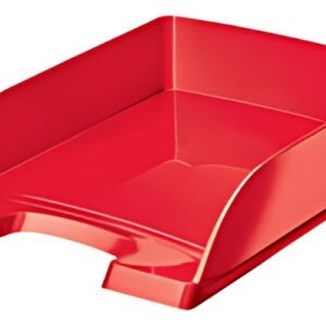 LEITZ Corbeille à courrier Plus WOW, A4, polystyrène, rouge