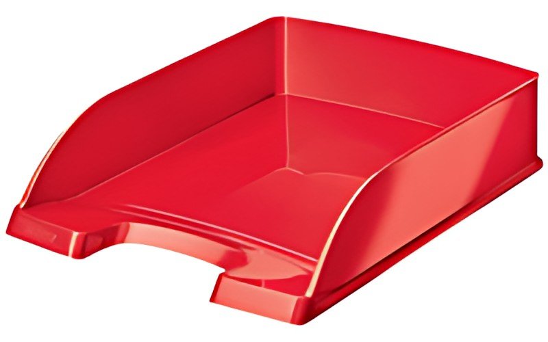 LEITZ Corbeille à courrier Plus WOW, A4, polystyrène, rouge