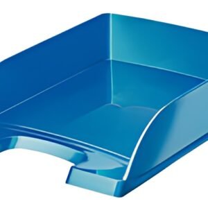 LEITZ Corbeille à courrier Plus WOW, A4, polystyrène, bleu