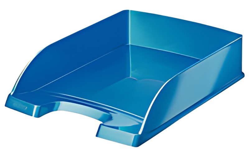 LEITZ Corbeille à courrier Plus WOW, A4, polystyrène, bleu