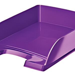 LEITZ Corbeille à courrier Plus WOW, A4, polystyrène, violet
