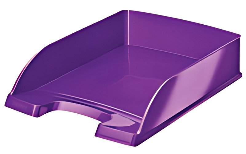 LEITZ Corbeille à courrier Plus WOW, A4, polystyrène, violet