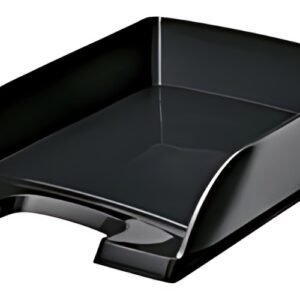LEITZ Corbeille à courrier Plus WOW, A4, polystyrène, noir