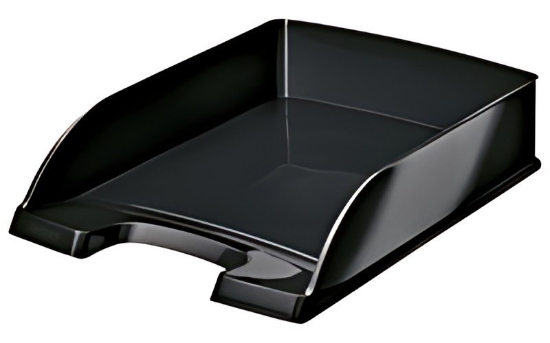 LEITZ Corbeille à courrier Plus WOW, A4, polystyrène, noir
