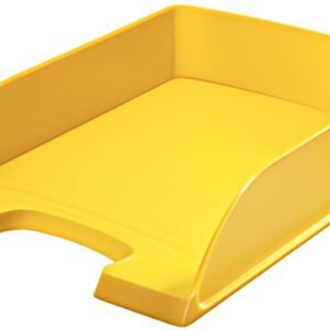 LEITZ Corbeille à courrier Plus standard, A4, jaune