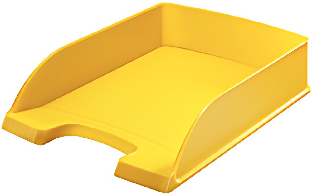LEITZ Corbeille à courrier Plus standard, A4, jaune