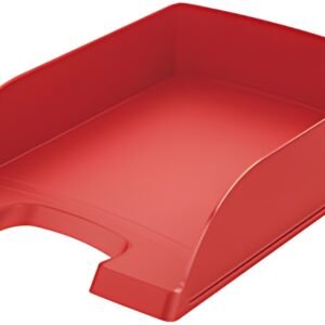LEITZ Corbeille à courrier Plus Standard, A4, rouge