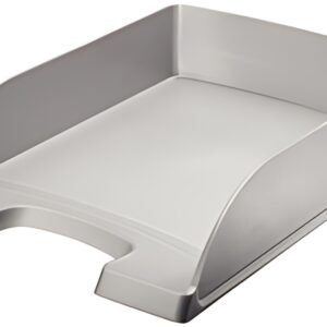 LEITZ Corbeille à courrier Plus Standard, A4, argent