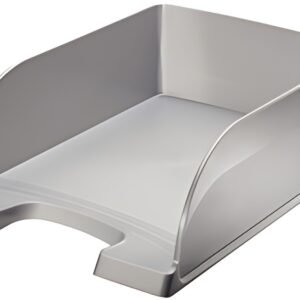 LEITZ Corbeille à courrier Plus Jumbo, A4 polystyrène argent