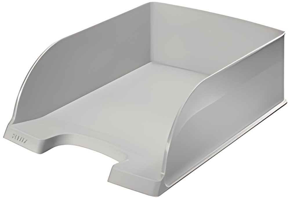 LEITZ Corbeille à courrier Plus Jumbo, A4, polystyrène, gris