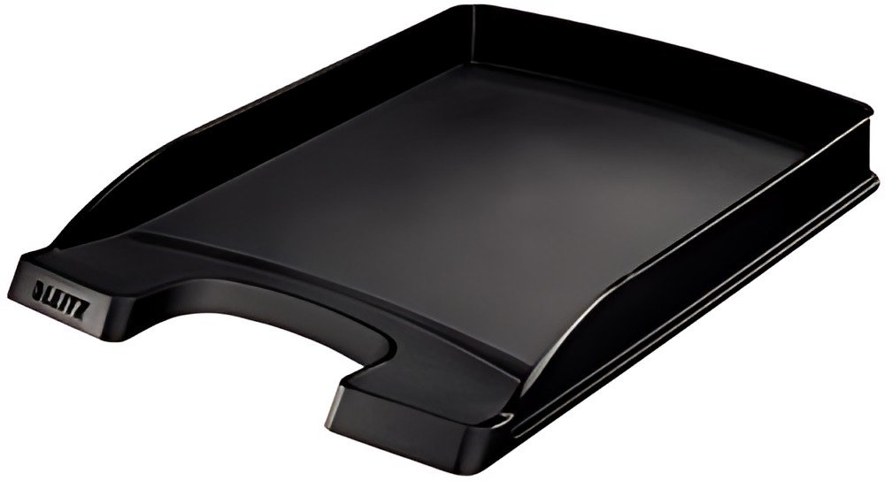 LEITZ Corbeille à courrier Plus plat, A4, polystyrène, noir
