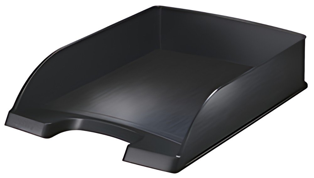 LEITZ Corbeille à courrier Style, A4, polystyrène,noir satin