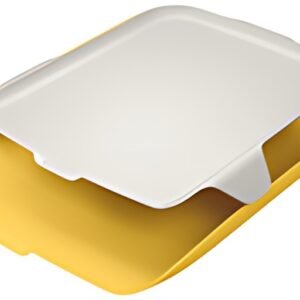 LEITZ Corbeille à courrier Cosy avec organisateur, A4, jaune