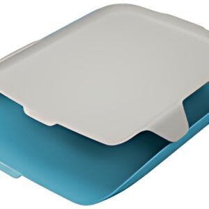 LEITZ Corbeille à courrier Cosy avec organisateur, A4, bleu