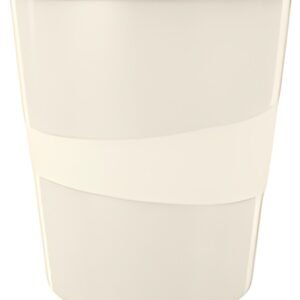 LEITZ Corbeille à papier WOW, en plastique, 15 litres, blanc