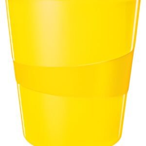 LEITZ Corbeille à papier WOW, en plastique, 15 litres, jaune