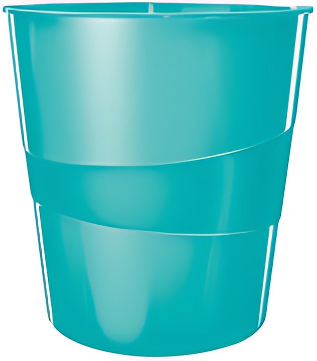LEITZ Corbeille à papier WOW, plastique, 15 litres, menthe