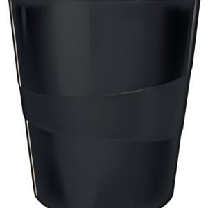 LEITZ Corbeille à papier WOW, en plastique, 15 litres, noir