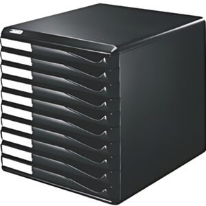 LEITZ Module de classement formulaires, 10 tiroirs, noir
