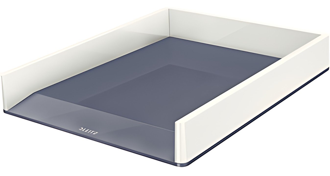 LEITZ Corbeille à courrier WOW Duo Colour, A4, blanc