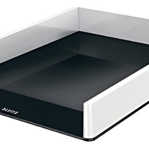 LEITZ Corbeille à courrier WOW Duo Colour, A4, noir