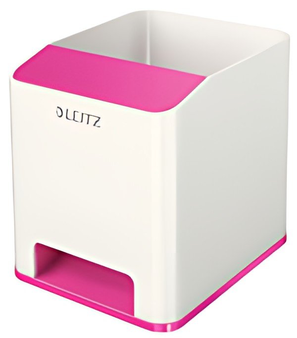 LEITZ Pot à crayons Sound WOW Duo Colour, rose