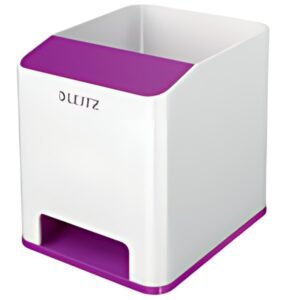 LEITZ Pot à crayons Sound WOW Duo Colour, violet