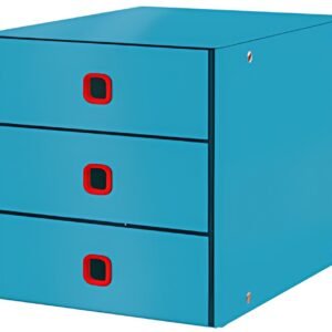 LEITZ Bloc de classement Click & Store Cosy, 3 tiroirs, bleu