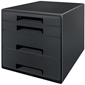 LEITZ Bloc de classement Recycle CUBE, 4 tiroirs, noir