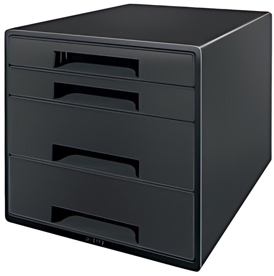 LEITZ Bloc de classement Recycle CUBE, 4 tiroirs, noir