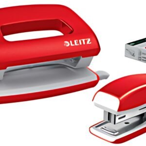 LEITZ Kit mini agrafeuse et perforateur Nexxt WOW, jaune