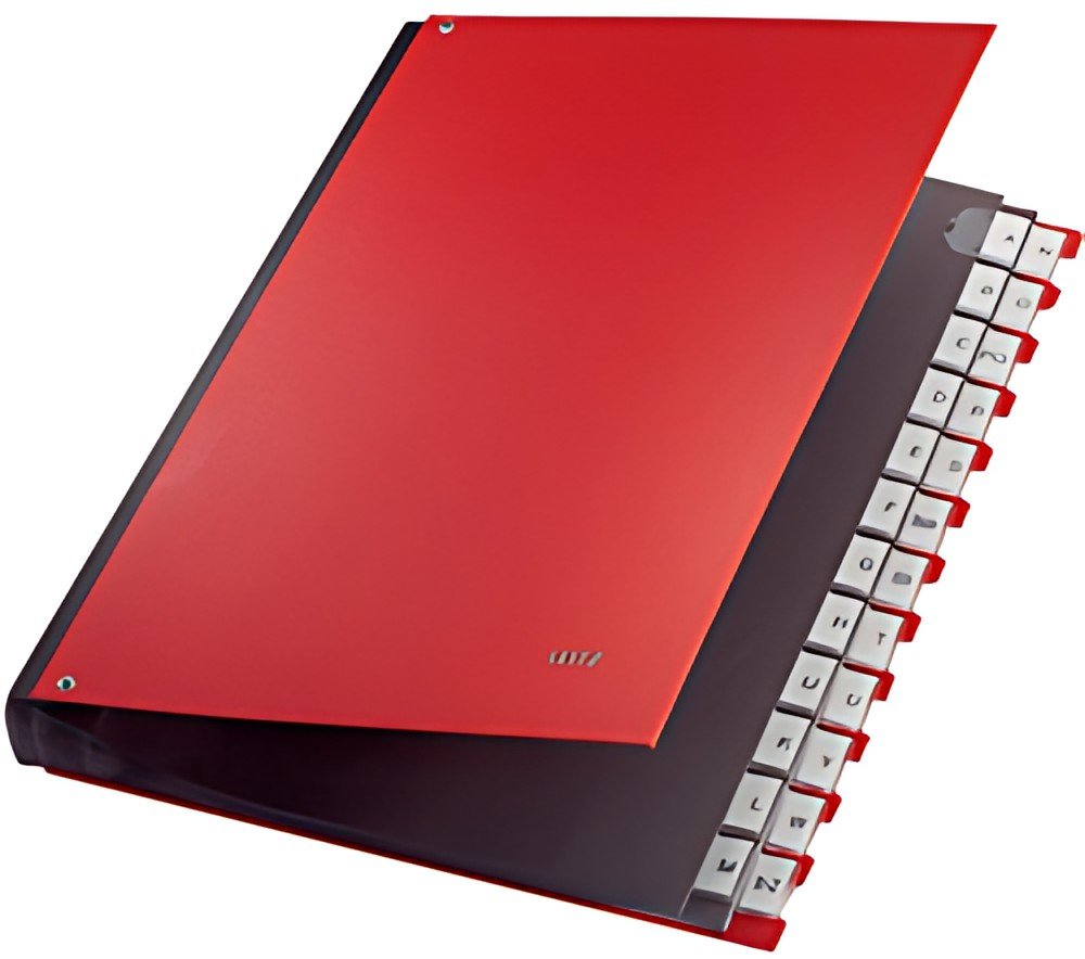 LEITZ Trieur à soufflet, A4, A-Z, 24 compartiments, rouge